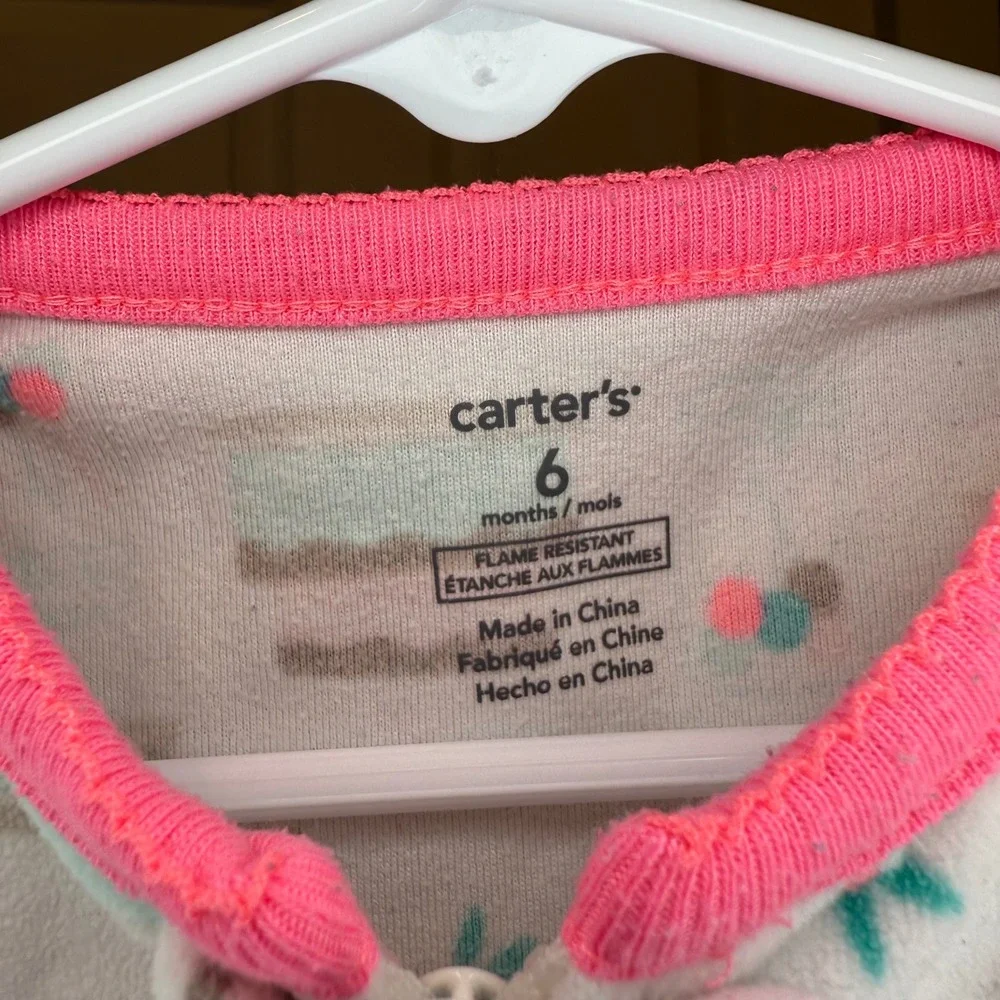 Carter's Baby Girls Size 6 Months Footie Pajamas Sleepers Cake Dessert Print‎